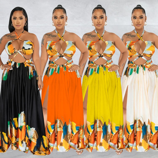 Modisches Damen-Wickelkleid, ärmellos, mit Bindegürtel, eng anliegend, lang