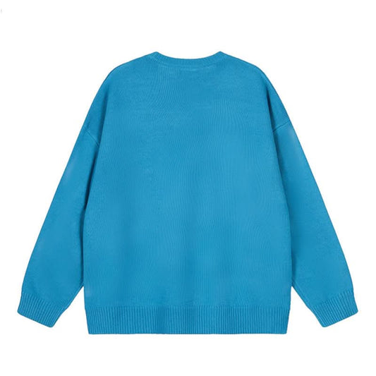 Jacquard Loose Knit Sweater Feel Casual Sweater