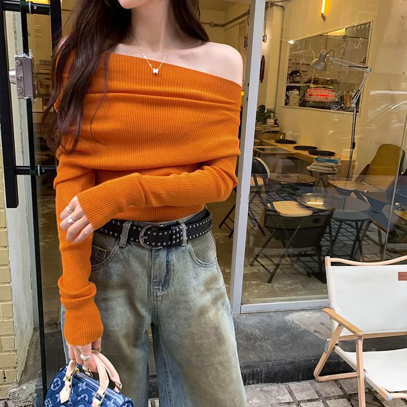 fitted inner layer knit top for women, elegant and wearable