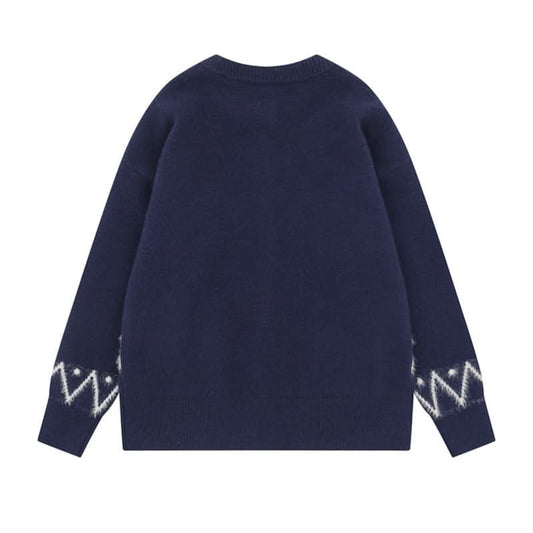 Loose Round Neck Casual Knit Versatile Women's Sweater