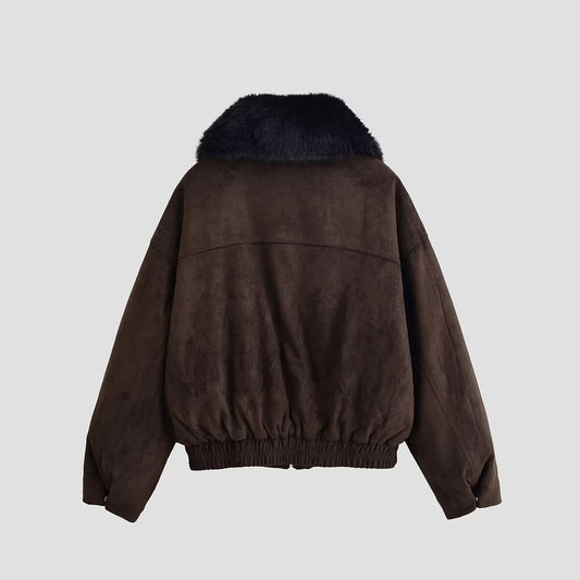 Straßen Pelzkragen Jacke Damenbekleidung