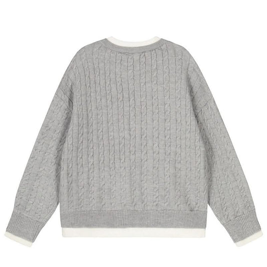 Strickpullover für Damen, einfarbig, hochwertiger Cardigan