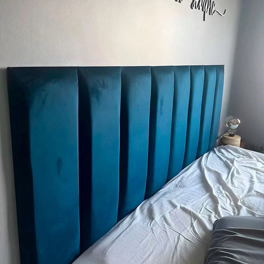 Einzel-Doppelbett Kopfteil Dekorativ Gepolstert Klebebett 1 Stück 45x20cm