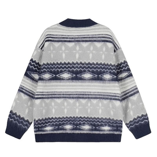 Sweater Women College Style Design Lazy Loose Knit Cardigan