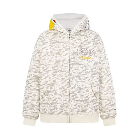 Bestickter Reißverschluss-Hoodie Lässige lockere Paar-Oberbekleidung für den Frühling