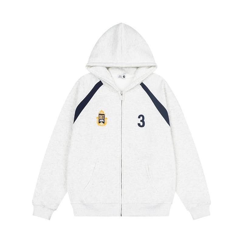 Hooded Zip-Up Cardigan Thick Sweatshirt