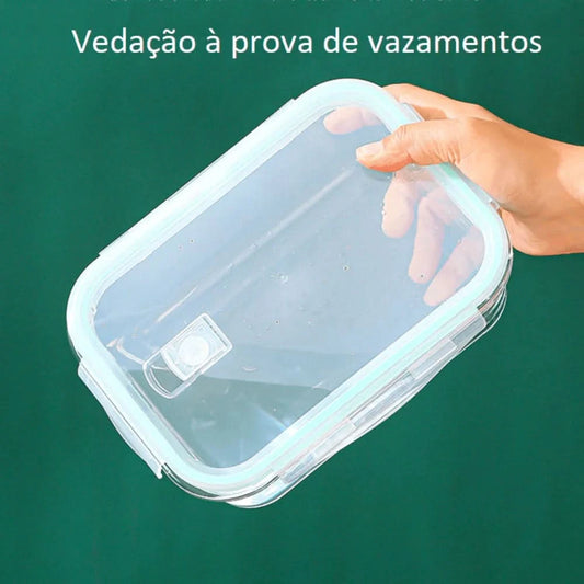 Hitzebeständige Glas-Lunchbox 1400 ml Rechteckiger Dichtungs-Dichtungsbehälter geeignet