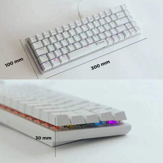 Gaming-Tastatur, mechanisch, 60 %, RGB, Hot-Swap, USB, für PC
