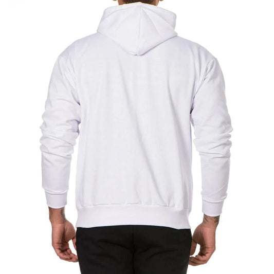 Blusa de Moletom Masculino Casual Liso Básico Branca e Preta do P ao G1