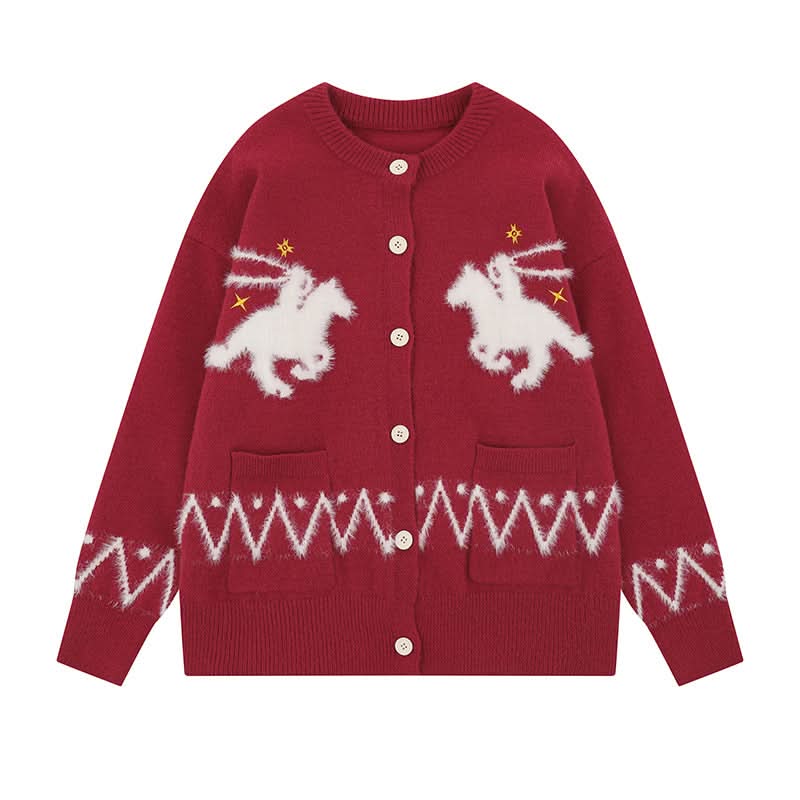Loose Round Neck Casual Knit Versatile Women's Sweater