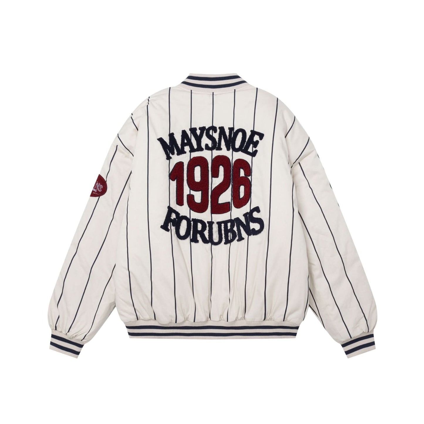 Fake two-piece spliced hooded baseball cotton jacket