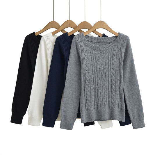 Langarmpullover mit Rundhalsausschnitt