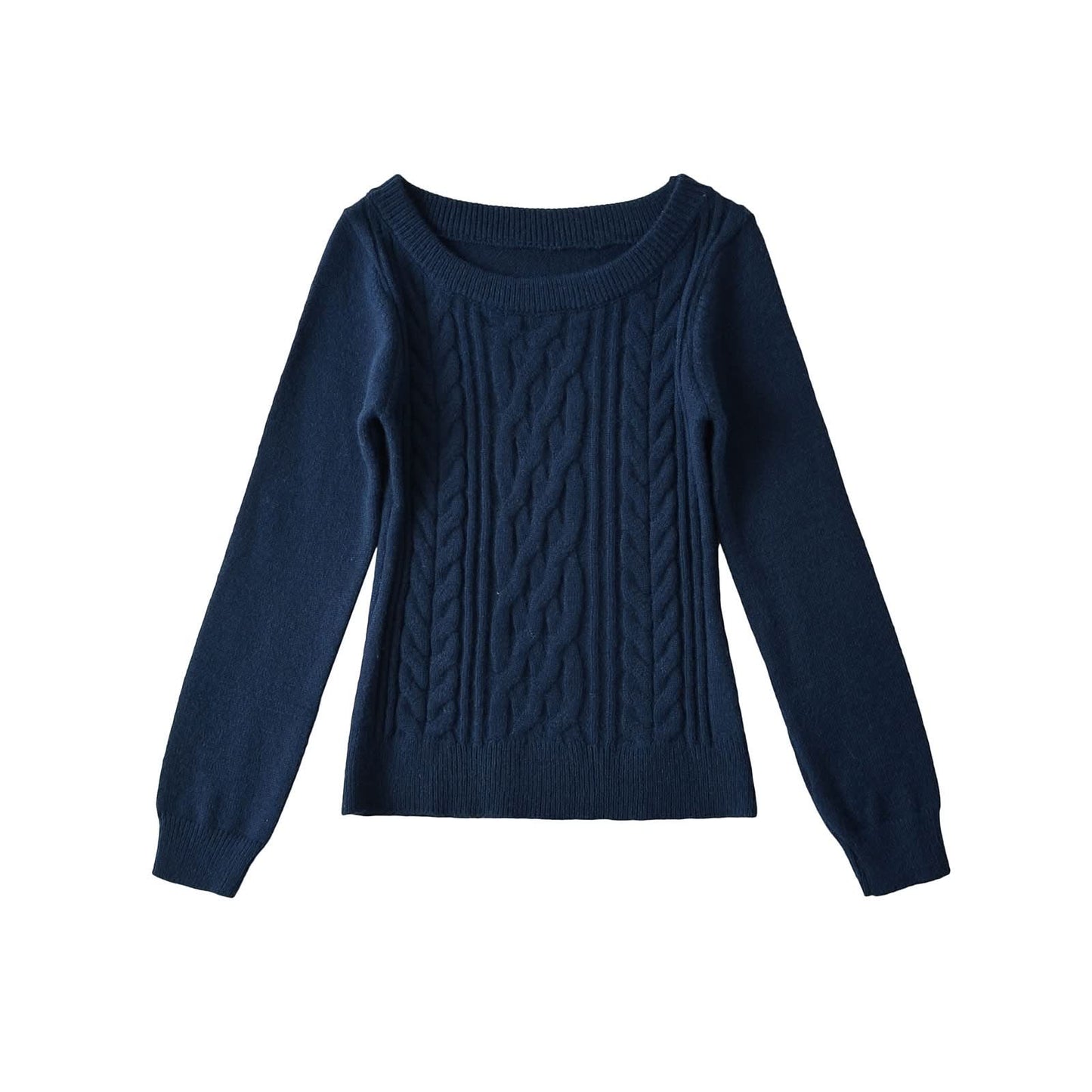 Langarmpullover mit Rundhalsausschnitt