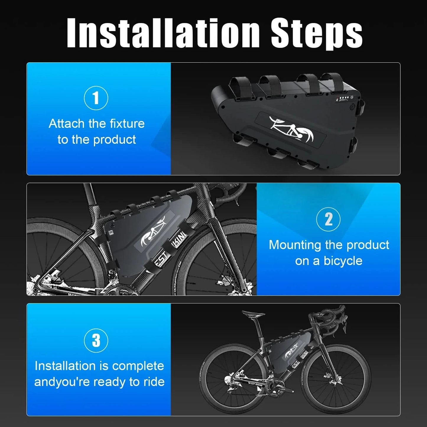 High Quality 72V Electric Bike Ebike Batteries 20Ah Lithium Ion Pack for Bicycle Triangle for Ebike Use