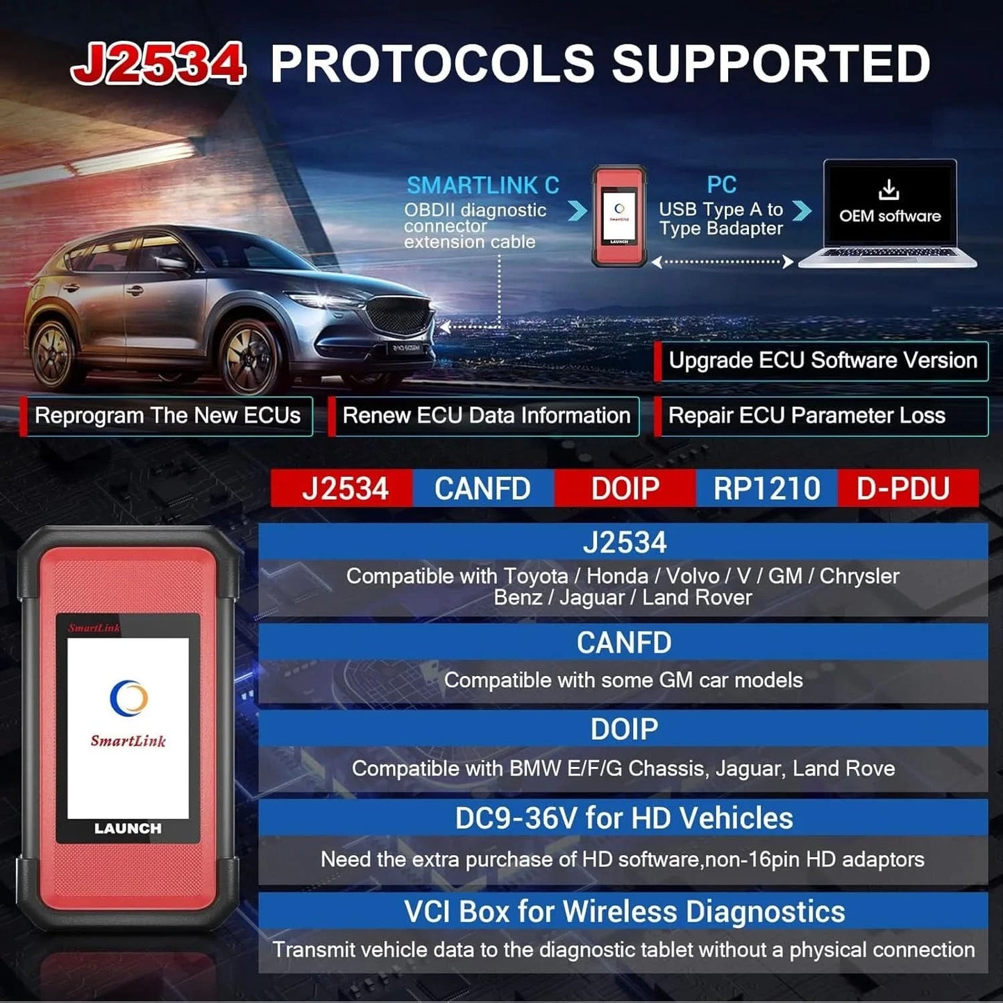 USA EU Warehouse LAUNCH X431 PAD5 V Elite Auto ECU Programming Diagnostic Tool with 60+ Services