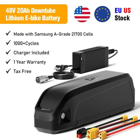 EU US Lager 48V 20Ah Elektrofahrrad Akku 36V 48V 52V 13Ah 15Ah 20Ah für E-Bike Roller Lithium-Ionen-Akkupacks