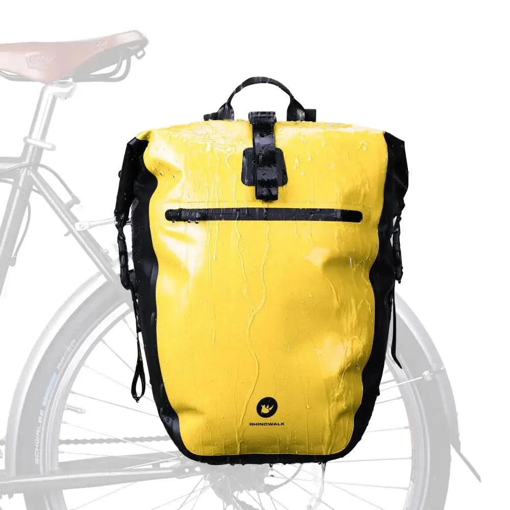 Rhinowalk Bicycle bag&Pannier 100% Fully Waterproof 27L Big Bike Bag capacity Multifunctional Rear Rack Pannier Bag Cycling Bags
