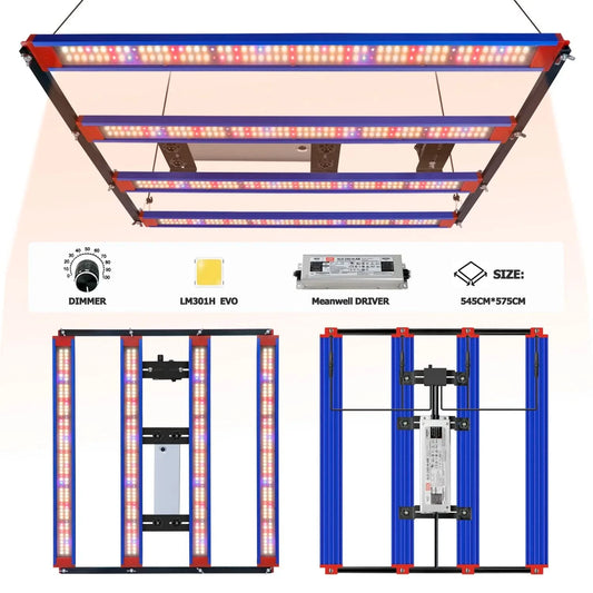 Vollspektrum 240W LED Pflanzenleiste mit einstellbarer Helligkeit, geeignet für das Pflanzenwachstum in verschiedenen Blüteperioden