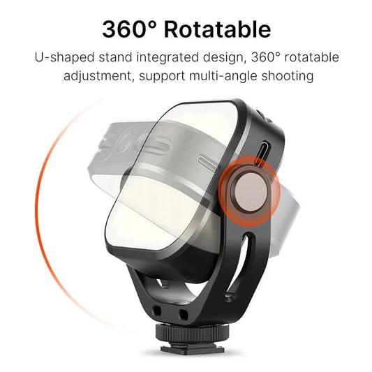 Ulanzi VIJIM VL66 3200k-6500k Vlog Fill Light 360° Rotatable LED Video Light Extend Cold Shoe 2000mAh Battery with Light Stand