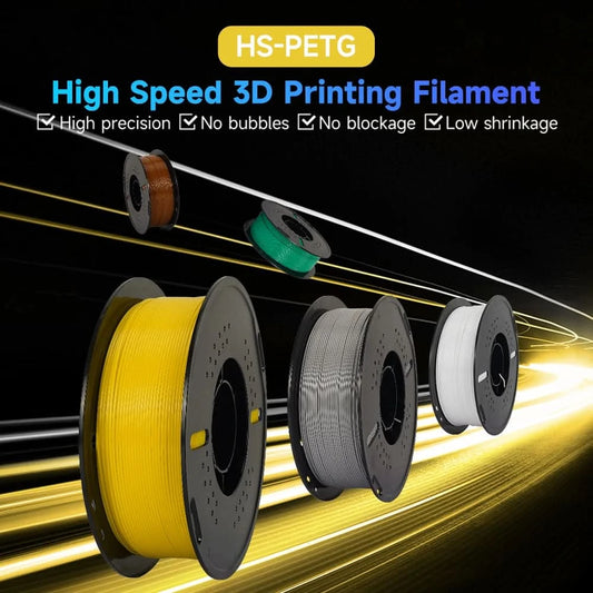 KINGROON Neuestes PETG HS-PETG 3D-Drucker-Filament 1,75 mm Hochgeschwindigkeits-3D-Druckmaterial Hyper PETG 5 kg 10 kg Farbmix