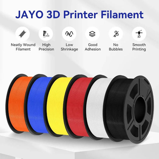 JAYO PLA / ABS / PETG / Silk / ASA / TPU / PLA+ Filament 10 Rollen 3D-Drucker-Filament 1.75MM 0.65/1/1.1KG sauber gewickeltes 3D-Filament