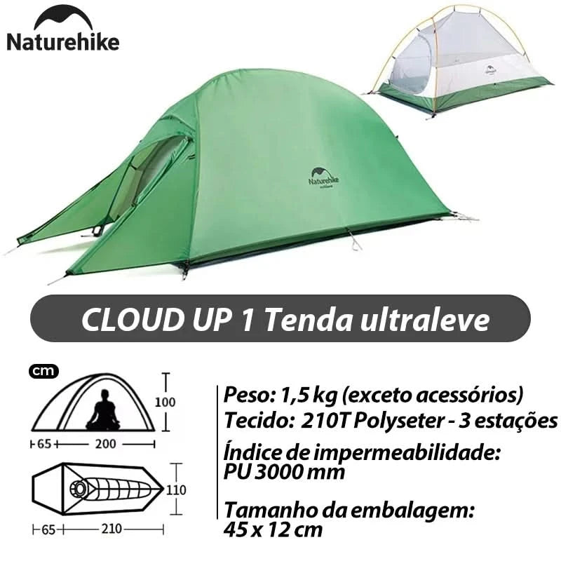 Naturehike Brazil Cloud Up 1-2-3P Camping Travel Backpack Outdoor Ultralight Waterproof Tent Camping Beach Tent