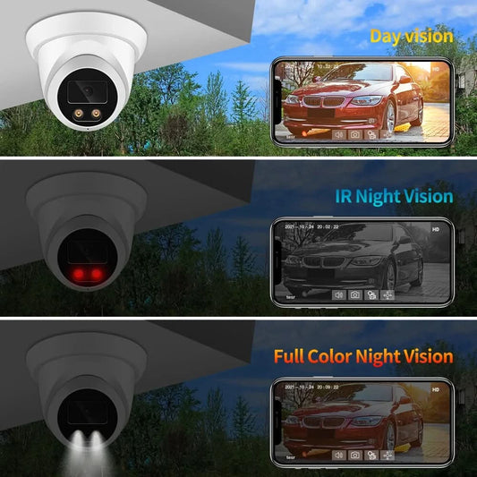 ASECAM Überwachungskamera-System 8MP 4K POE NVR Kit CCTV Audio Außen AI Farb-Nachtsicht Home Videoüberwachungskamera