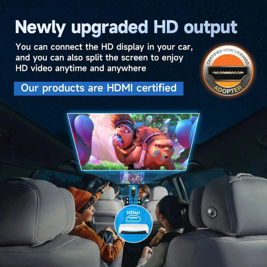Carlinkit HDMI Output Car Tv Mate Carplay Qualcomm 6225 8-Core Android Auto Wireless Adapter Support Youtube Gps Split Screen
