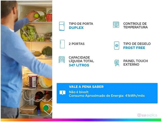 Midea Frost Free Duplex - 110V Kühl-/Gefrierkombination
