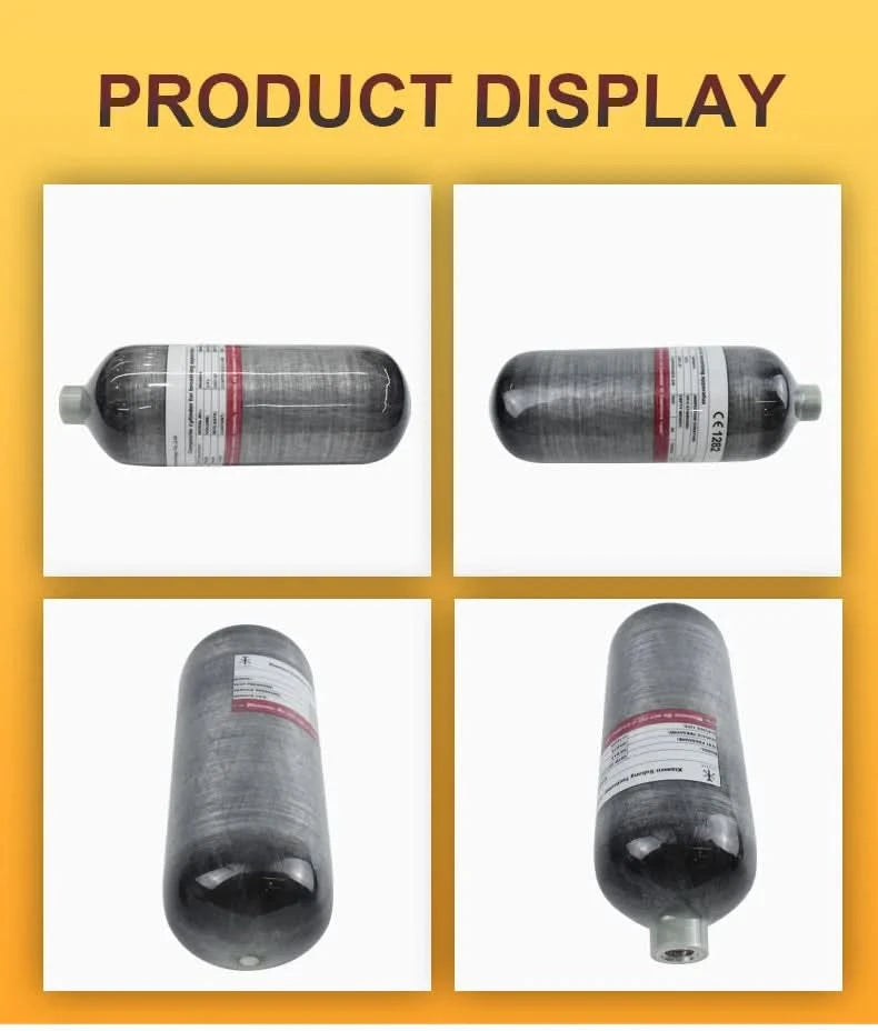 TUXING 300Bar 4500psi 2L Carbon Fiber Cylinder with 6000PSI Regulating Valve High Pressure Cylinder for Scuba Diving M18*1.5