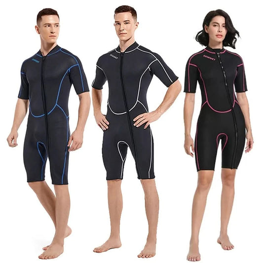 Scuba wetsuit 1.5MM-3MM One-piece neoprene Men Women Full Body Wetsuit Sunscreen White Warm Swimsuit Swimming Surfing Snorkeling
