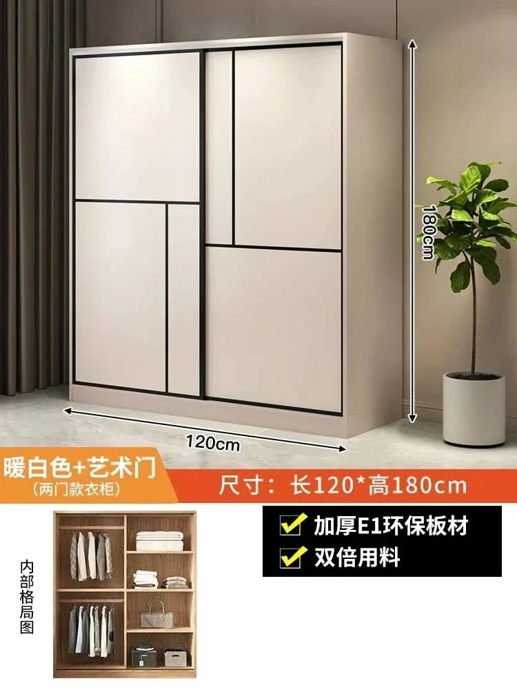 ZEco White Design Wardrobes Organizer Sliding New Bedroom Closet Wardrobe Cabinets Storage Shelf Armoires De Chambre FurnitureZ