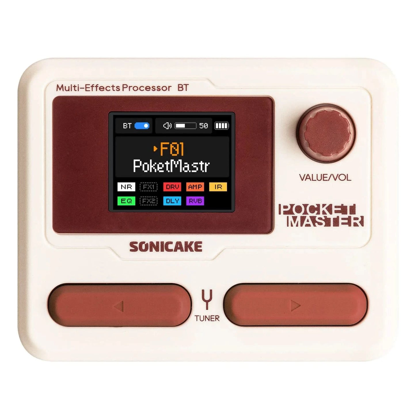SONICAKE Pocket Master Brasil English Version Guitar Bass Amp 100+ Multi-Effects Pedal APP Control Built-in battery