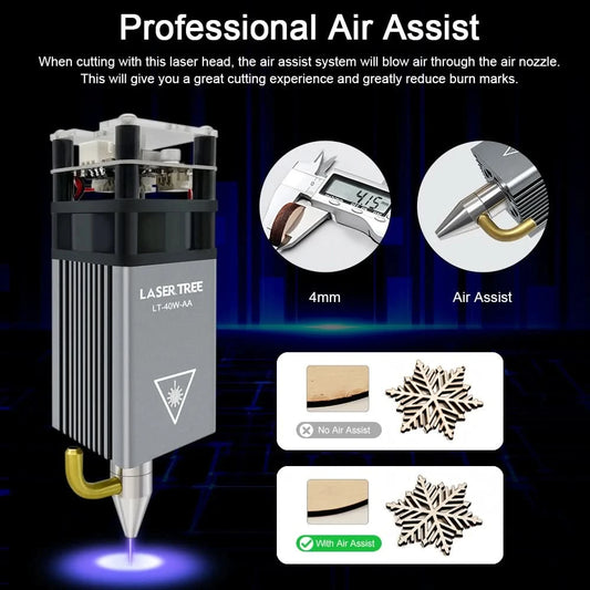 LASER TREE 4W 5W Power-Lasermodul 450nm TTL Blaulicht-Laserkopf für Lasergravur Schneiden Holz DIY-Werkzeuge