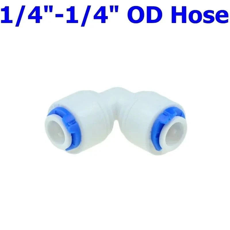 Reverse Osmosis Quick Coupling 1/4 3/8 Hose Connection Tee Y Connector 2 Way Equal Elbow Straight RO Water Plastic Pipe Fitting