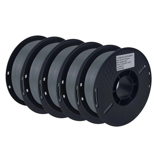 5KG PLA Filament 1.75mm Schwarz Weiß Grau Hohe Zähigkeit 3D-Drucker Material 5 Rollen Lokale Lieferung