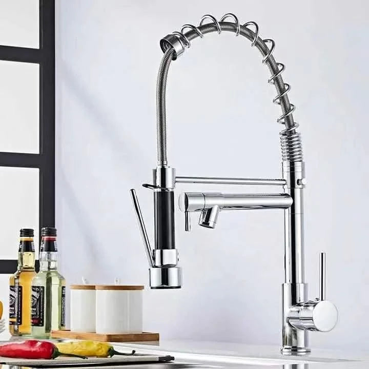 Torneira Cozinha Gourmet 50cm Spray Articulado 2 Jatos 100% Metal Cromada Envio 12h SP
