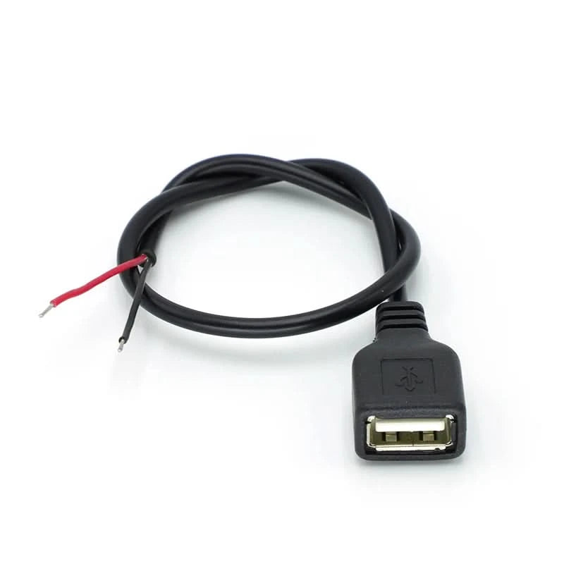 1/5/10pcs 30cm Power Supply Cable 2 Pin USB 2.0 A Female Male 4 Pin Wire Jack Charger Charging Cord Extension Connector DIY 5V