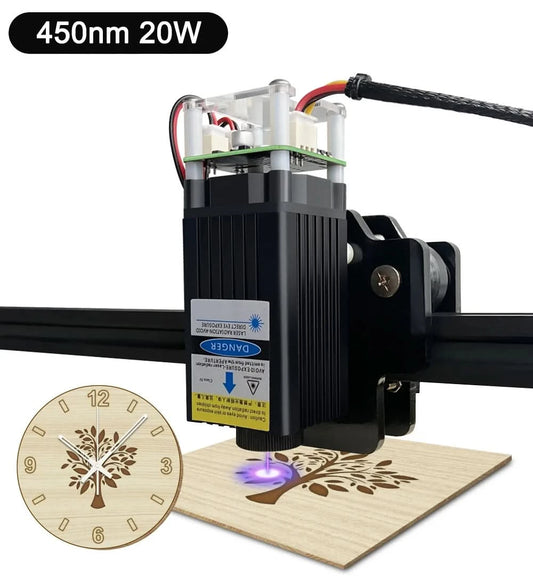 LASER TREE 20W Lasermodul 450nm 40W TTL Blaulicht Lasergravierkopf für Lasergravur-Schneidemaschine Holzbearbeitungswerkzeuge
