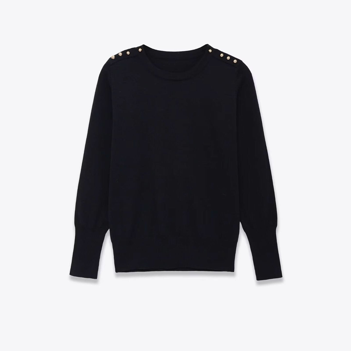 Lässiger, vielseitiger Strickpullover mit Knopfleiste