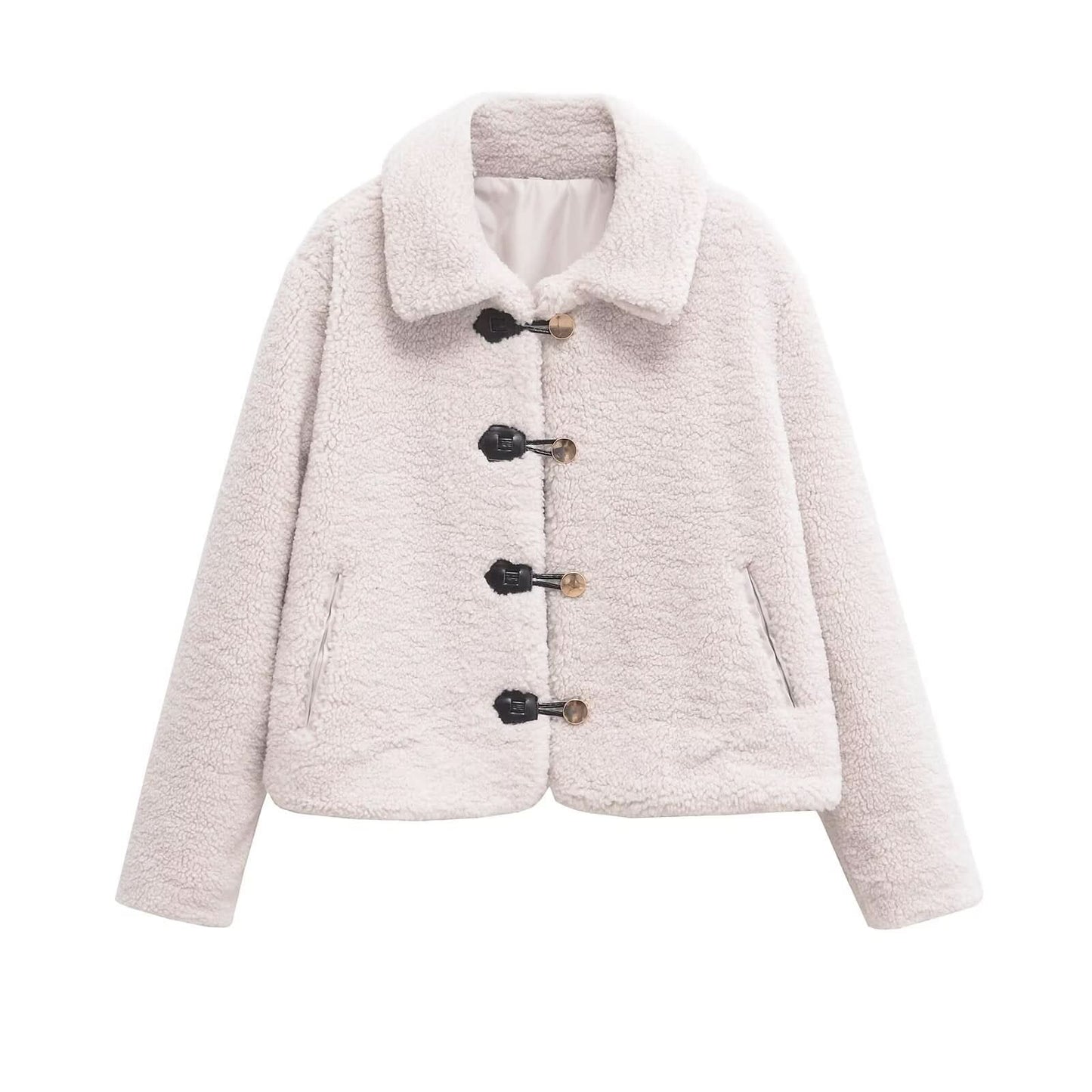 Street lamb wool jacket women's clothing