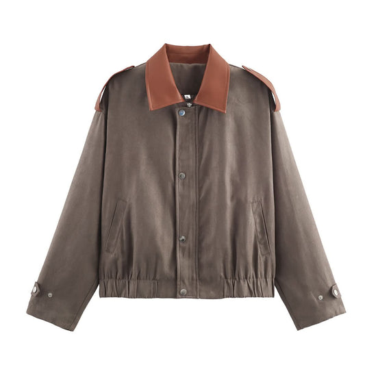 Minimale Kontraste Wildlederjacke