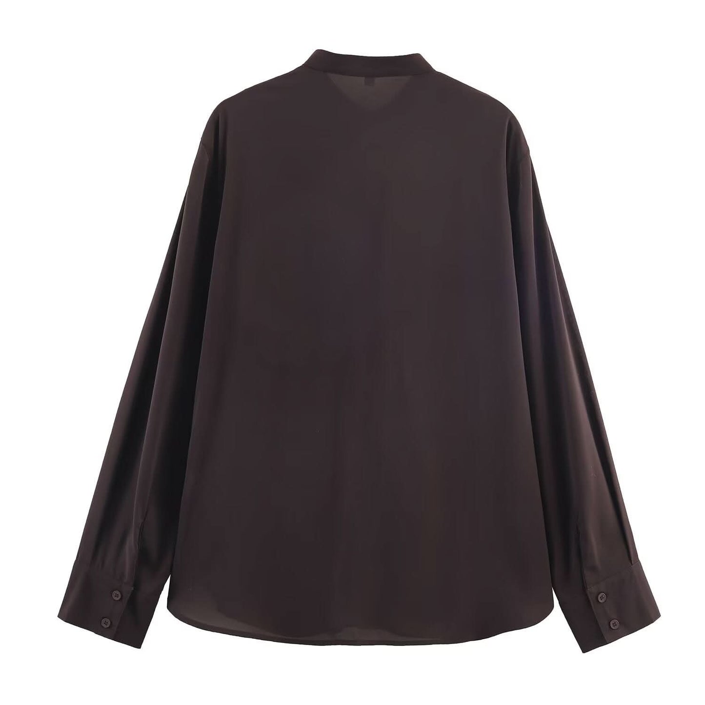 Hanging ruffle collar long sleeved shirt top