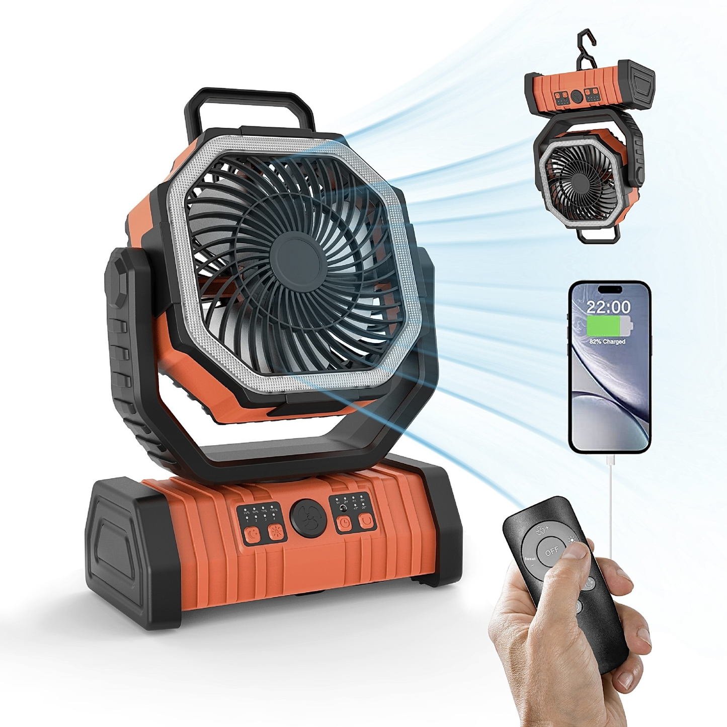 Outdoor Powerbank LED-Licht Camping-Ventilator
