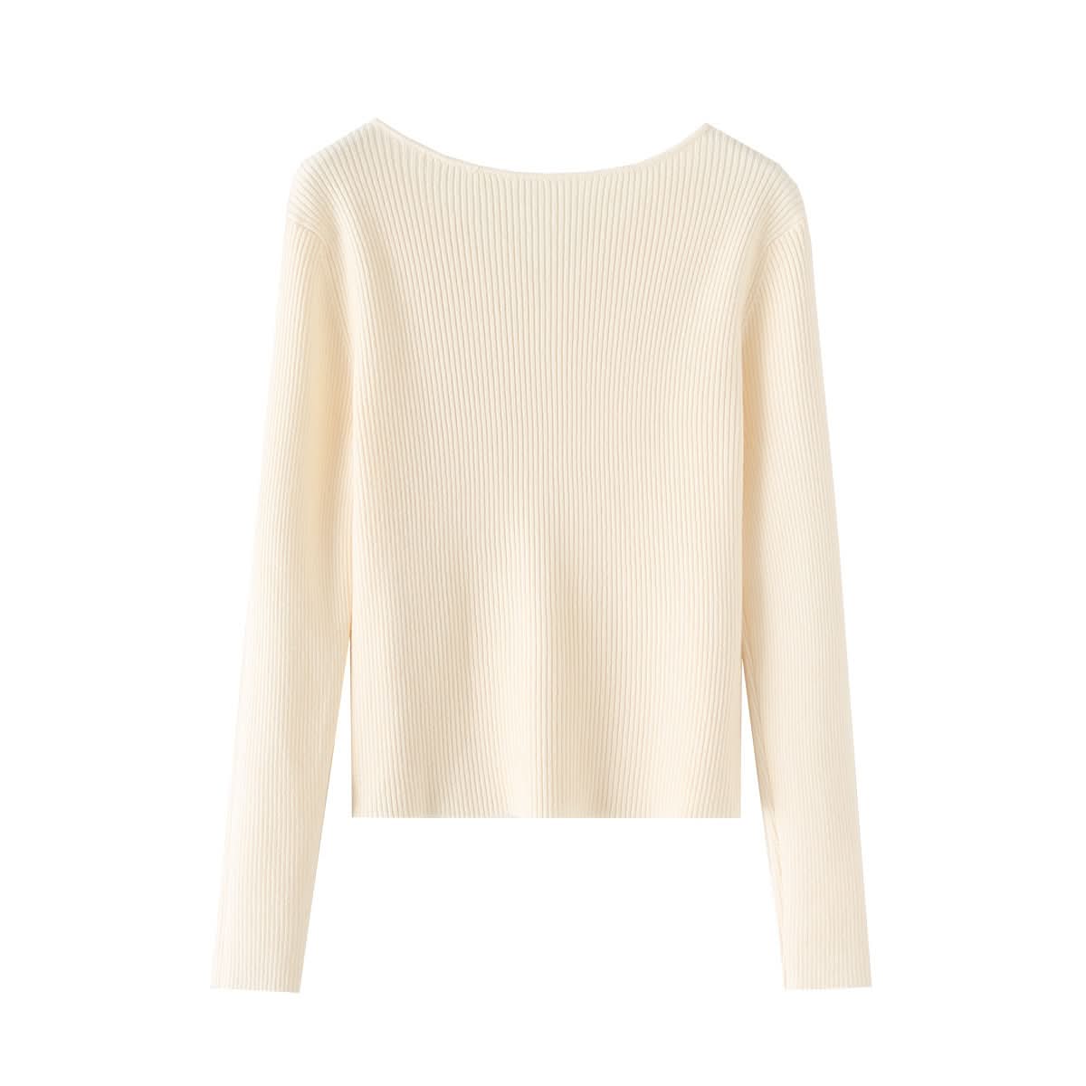 Einreihiger Langarmpullover