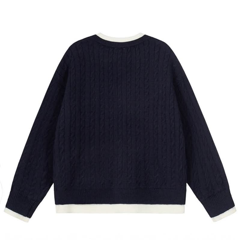 Knit Sweater for Women Solid Color High-End Cardigan