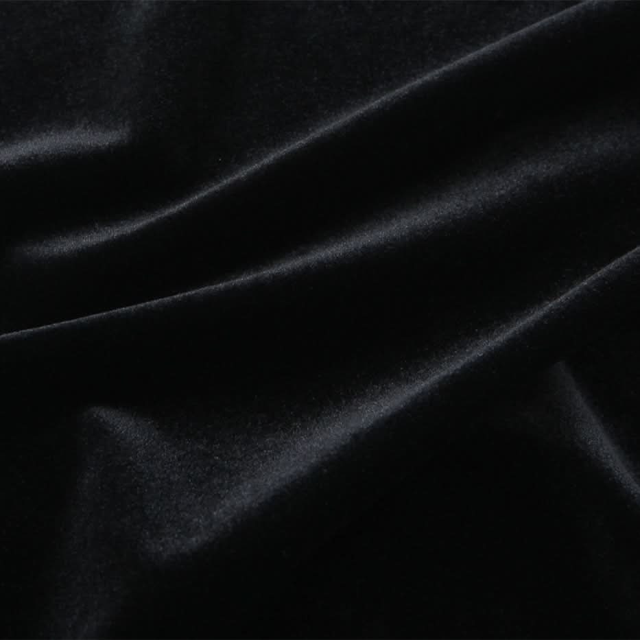Asymmetric lace velvet skirt