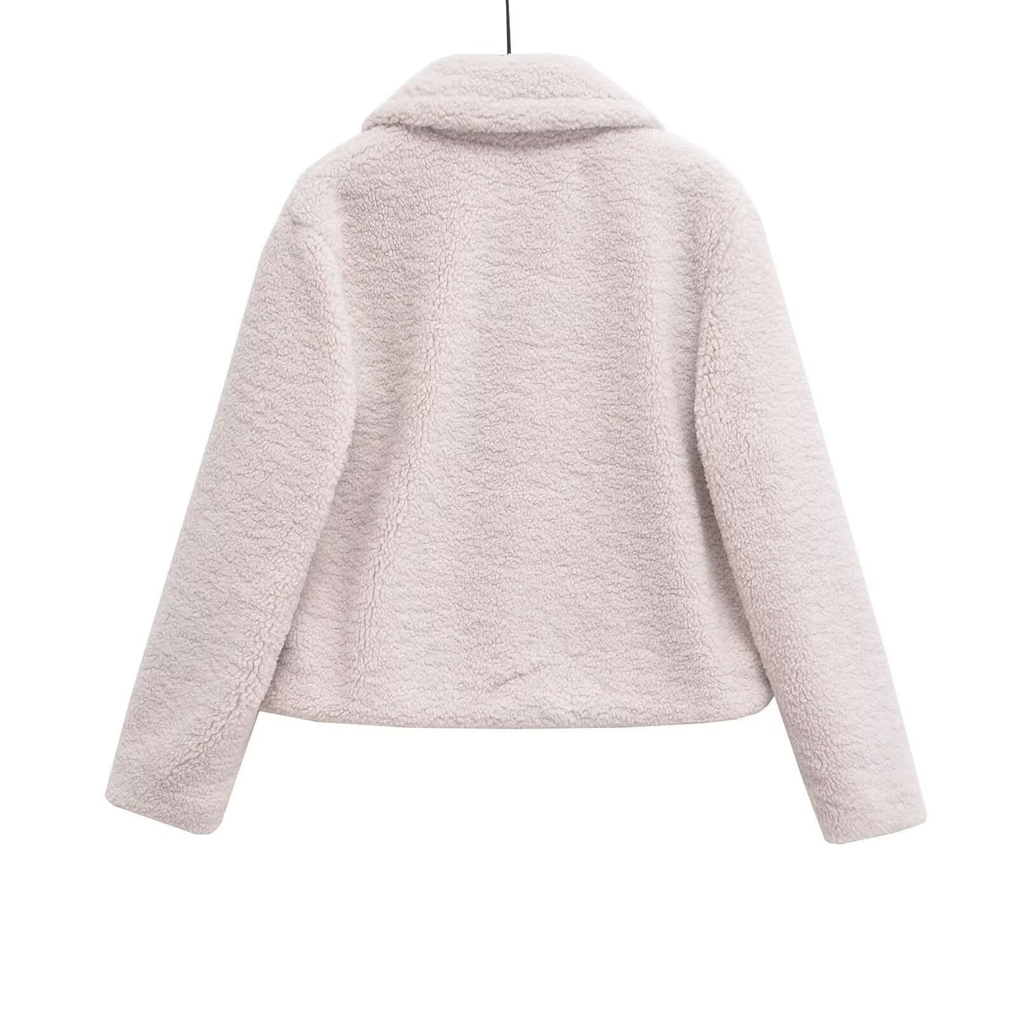 Street lamb wool jacket women's clothing