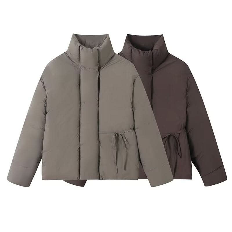 Vielseitige warme Baumwolljacke mit Schnürung und langen Ärmeln