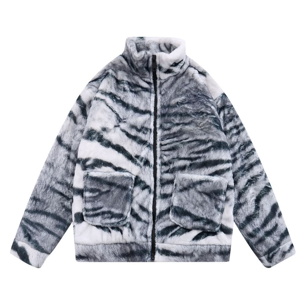 Plüschbaumwollkleidung mit Tigerprint